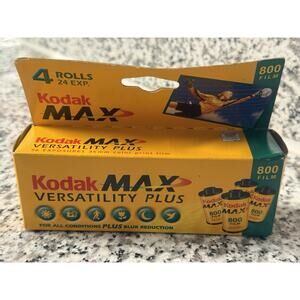 Kodak Max Versatility Plus 800 Film 4 Rolls 24 Exp 35mm Exp 12/2003 New Sealed